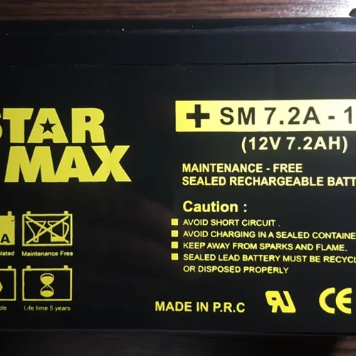 باتری یو پی اس استار مکس (StarMax UPS battery). 12ولت-7.2 آمپر