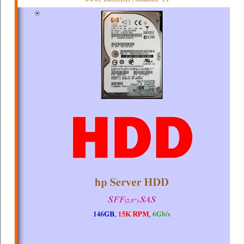 هارد سرور    hp Server 146GB, 15k, 6Gb/s , SAS HDD