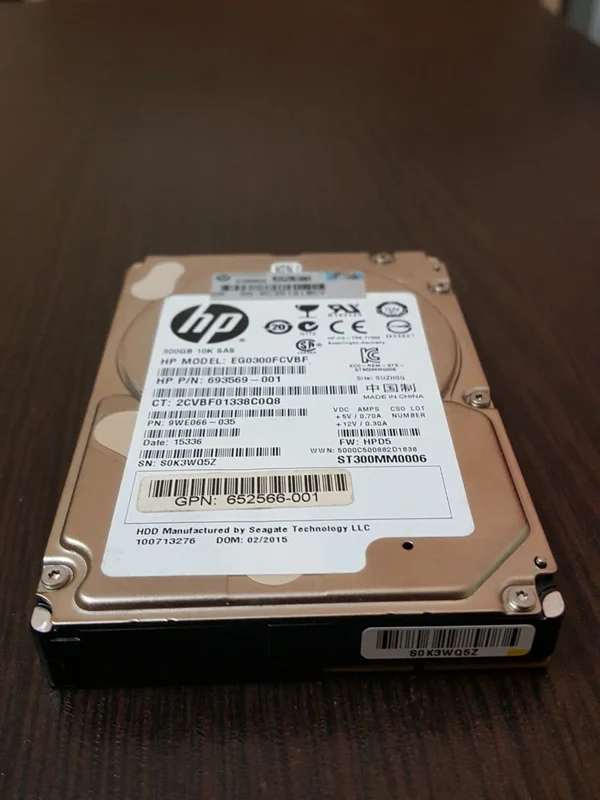 هارد سرور HP server 300-GB 6G 10K  DP SC ENT SFF SAS HDD (652564-B21)