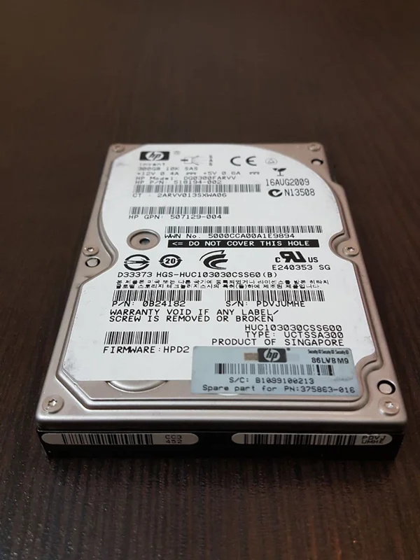 هارد سرور HP server 300-GB 6G 10K  DP SFF SAS HDD (# 0B24182-hp)