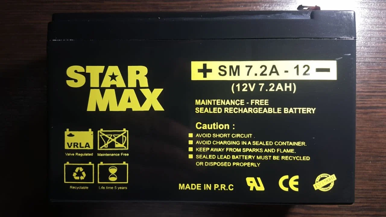 باتری یو پی اس استار مکس (StarMax UPS battery). 12ولت-7.2 آمپر