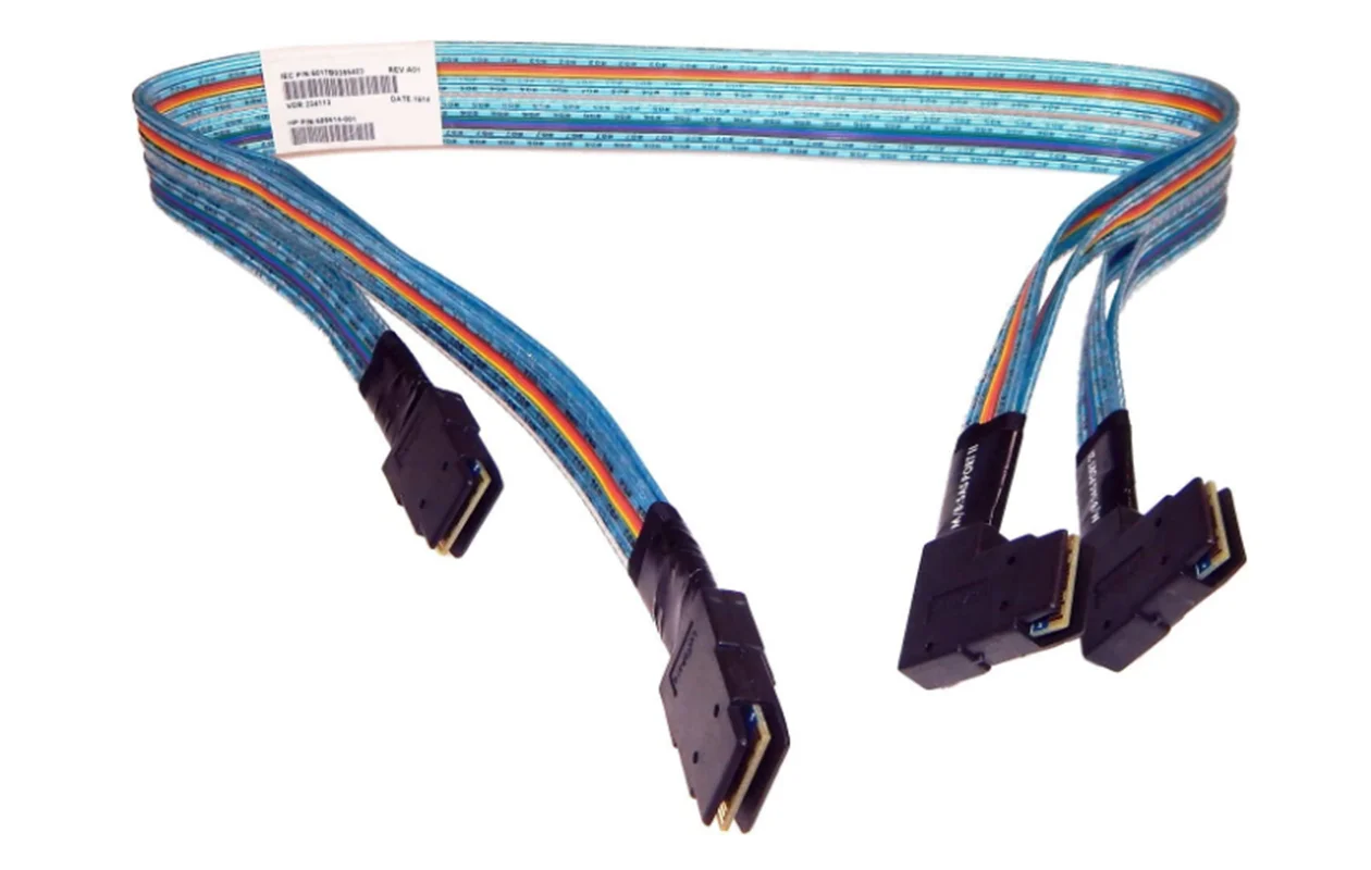 کابل دوئال(جفت) SAS اُریجینال ریدکنترلر نسل8 سرور اچ پی HP Proliant Dual mini-SAS Ribbon-Cable (686614-001)