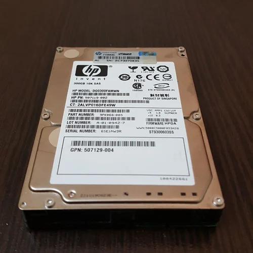 هارد سرور HP server 300-GB 6G 10K  DP ENT SFF SAS HDD (# 507119-002)