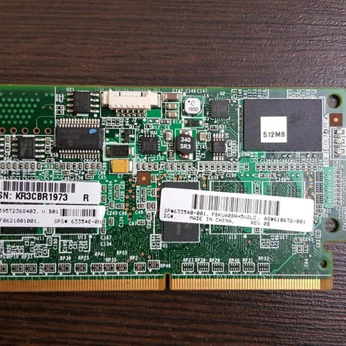 ماژول حافظه کش رِید کنترلر سرور اچ پی HP 512MB Mini Memory Module DDR3 244-pin  P-series Smart Array FBWC Raid-Controller Cache Memory Module  (633540-001)