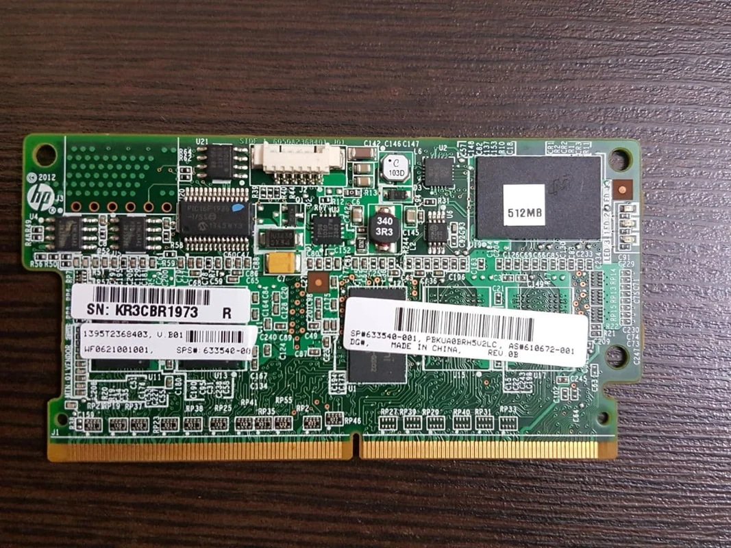 ماژول حافظه کش رِید کنترلر سرور اچ پی HP 512MB Mini Memory Module DDR3 244-pin  P-series Smart Array FBWC Raid-Controller Cache Memory Module  (633540-001)