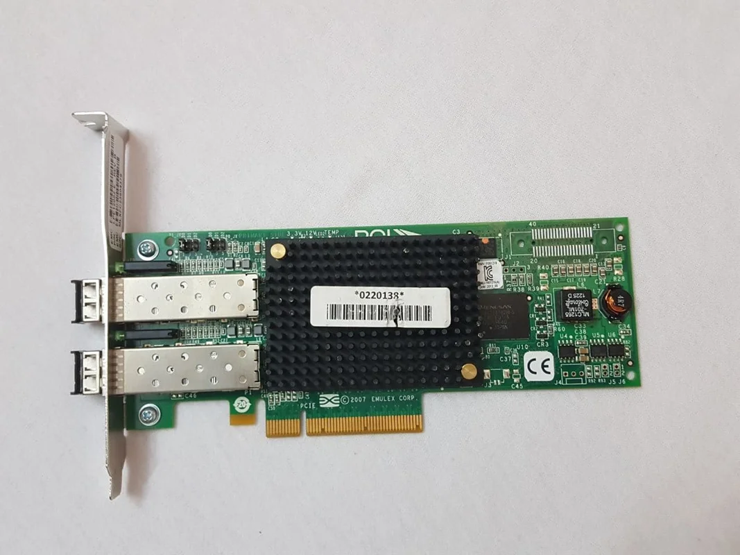 کارت شبکه فیبر نوری سرور اچ پی (HPe EMULEX 8Gb 2-port PCIe) 2پورت