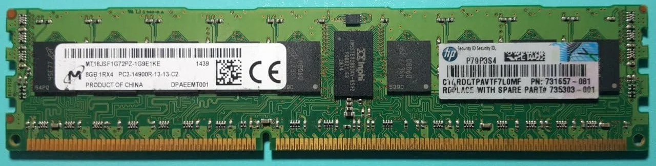 رم سِرور اچ پی 8 گیگ، DDR3 فرکانس 1866MHz