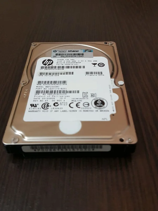 هارد سرور HP server 300-GB 6G 10K  DP ENT SFF SAS SC HDD (# 507127-B21)